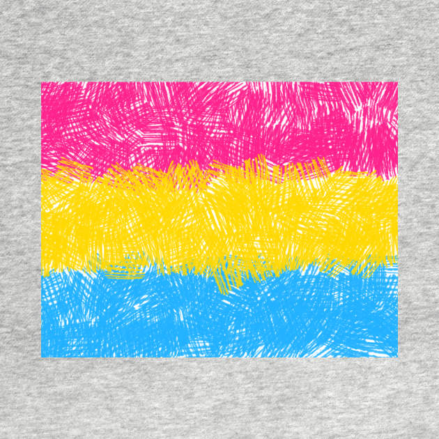 Pansexual Flag in Crosshatch Design by PurposelyDesigned